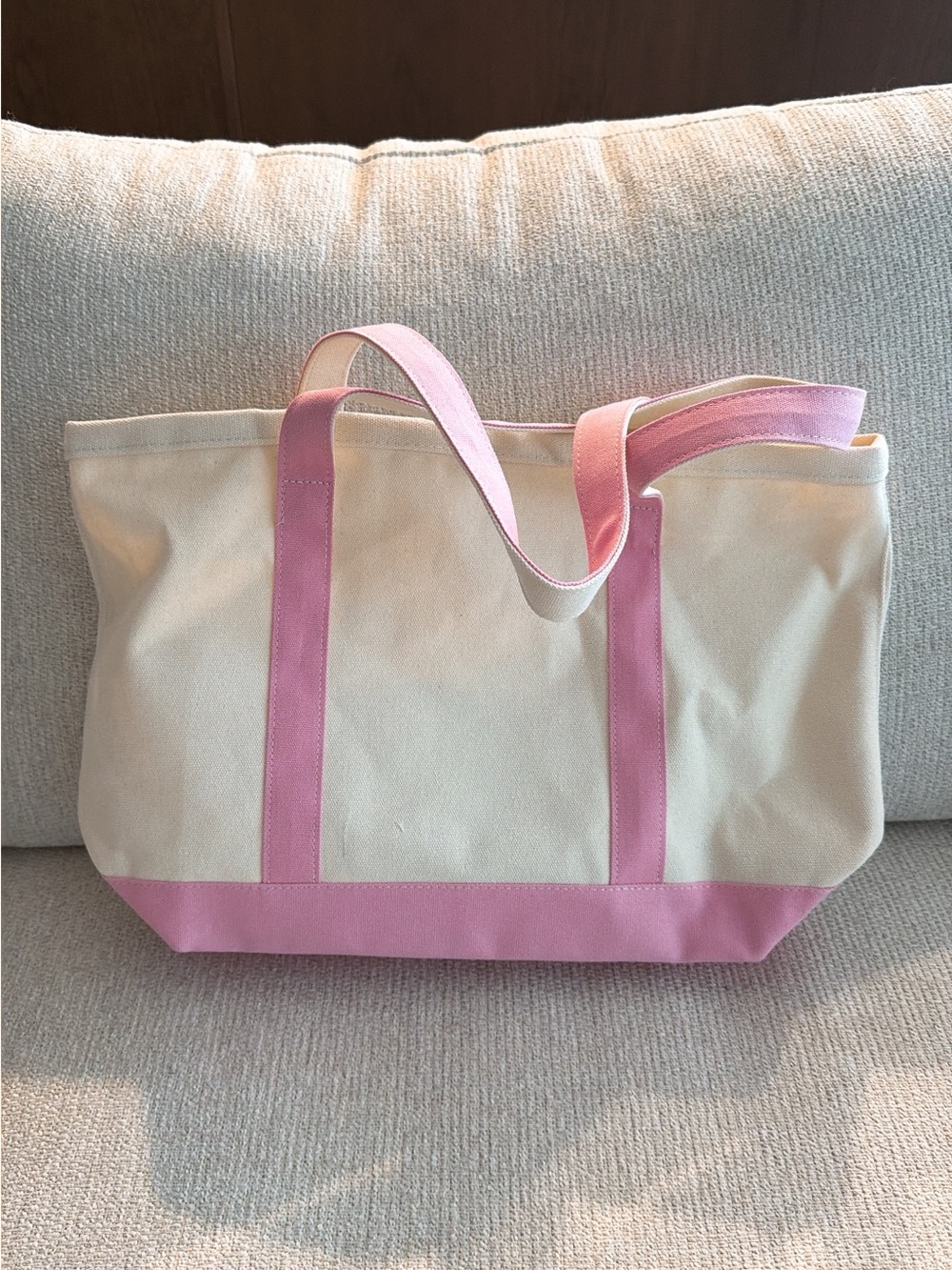 Bloomingdale’s | Canvas Tote Bag with Pink Trim
